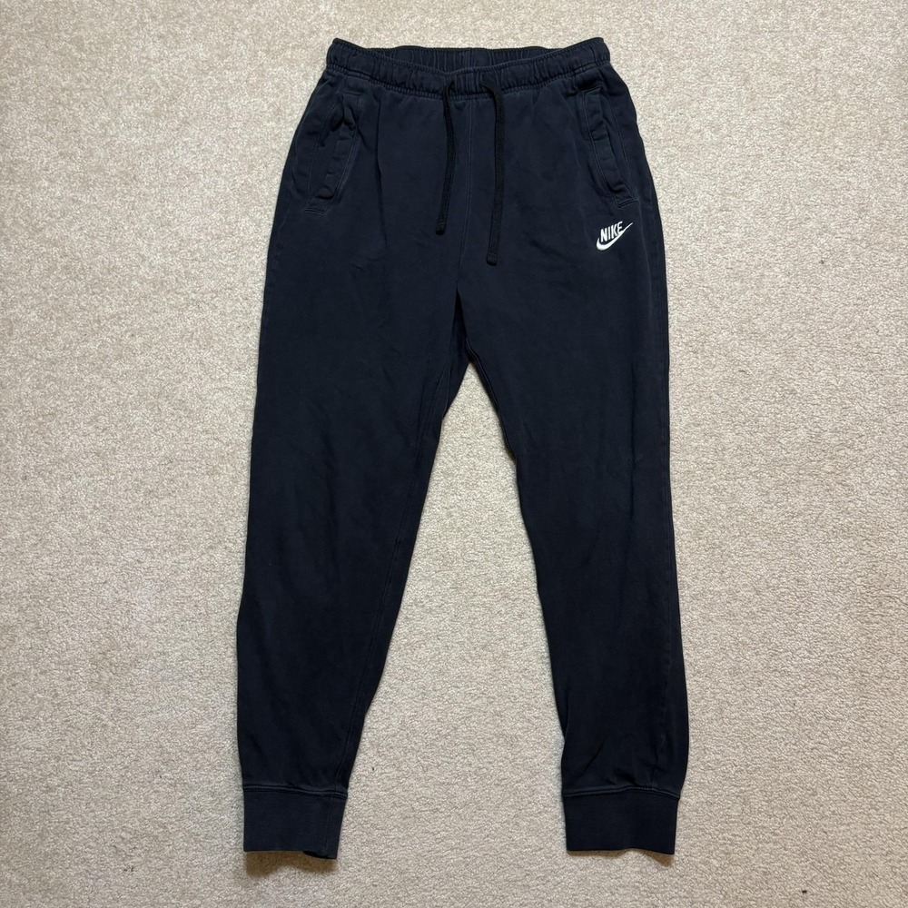 Nike Sweatpants Mens Small Black Fleece Jogger Pants Pockets Lounge‎ Athletic